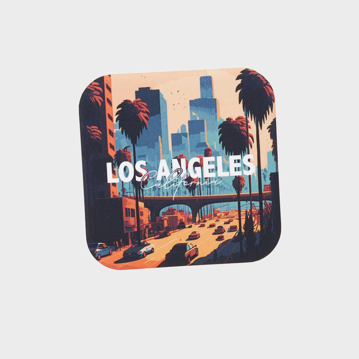 DTLA Skyline Square Magnet
