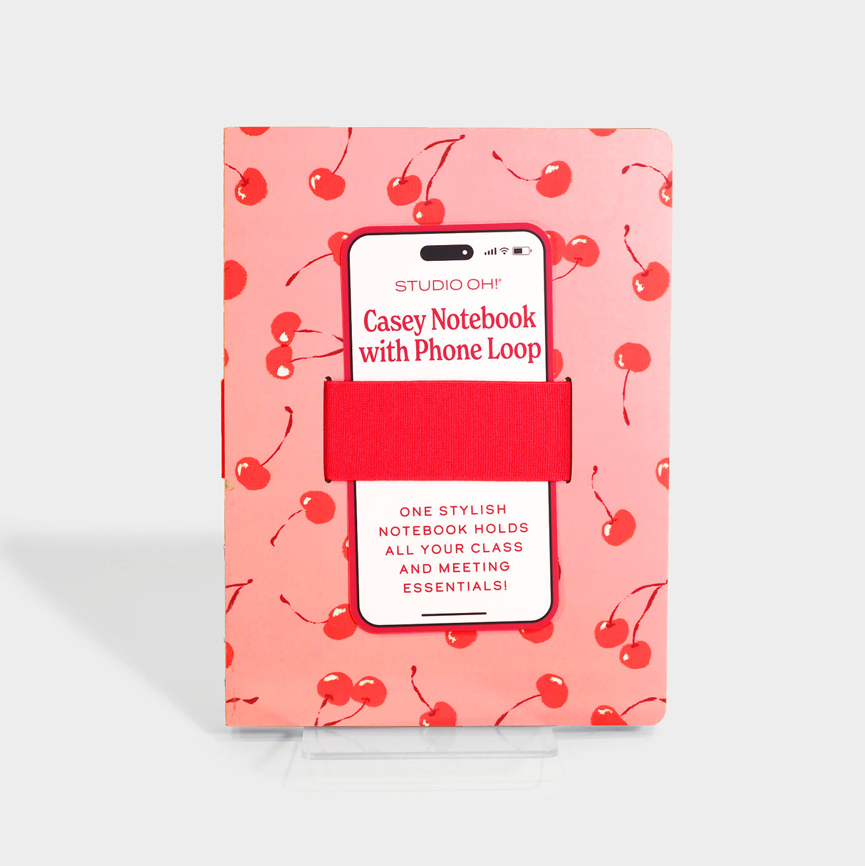 Fresh-Picked Cherries Casey Notebook with Phone Loop