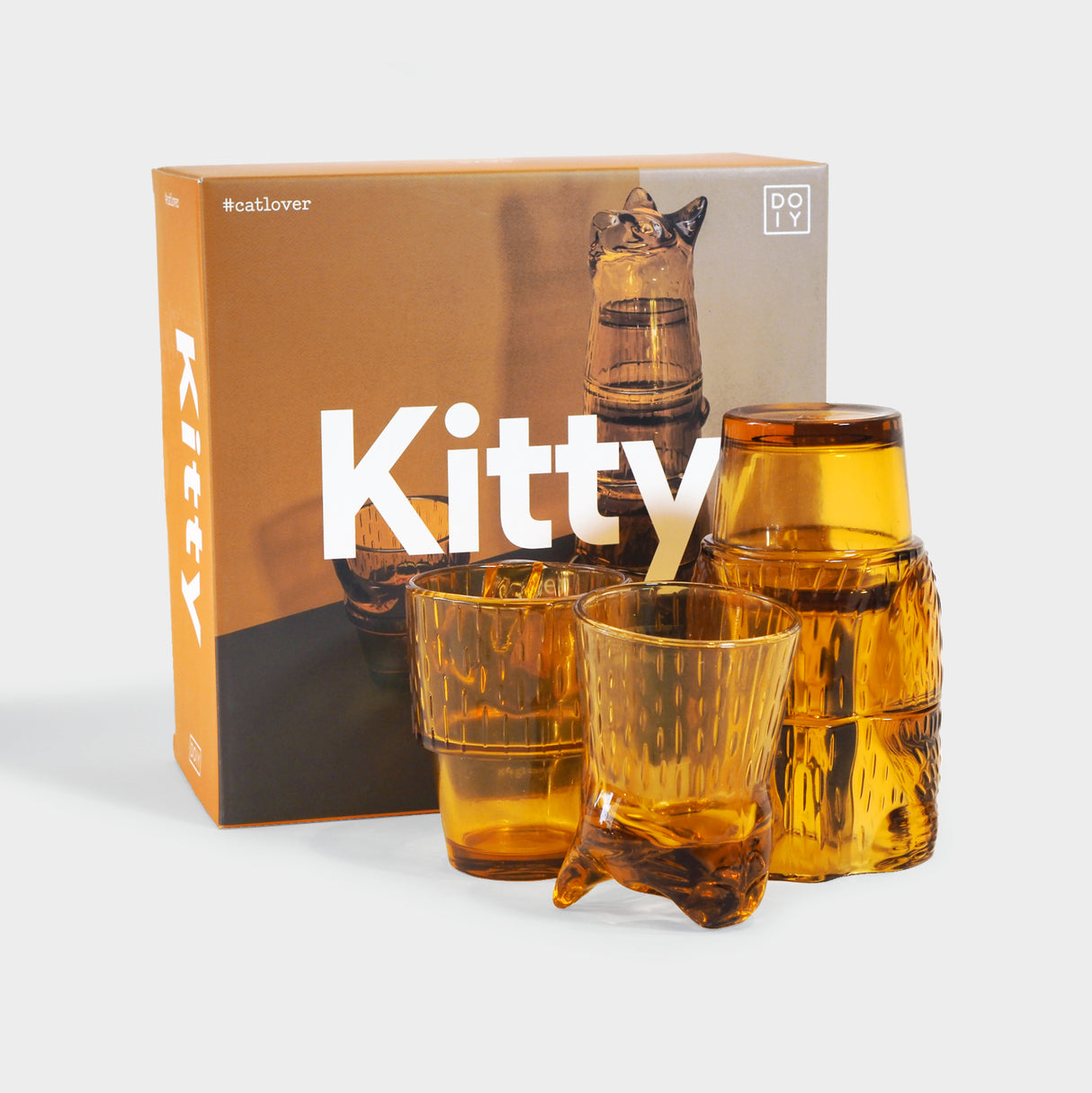 Ginger Kitty Glass Set