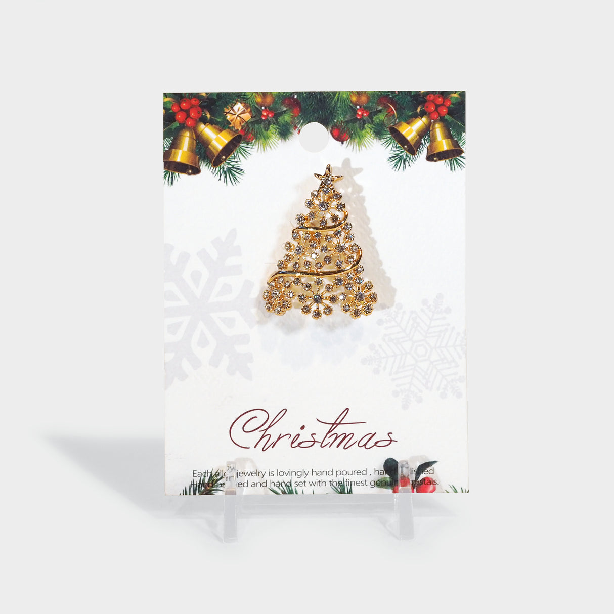 Gold Christmas Tree Brooch