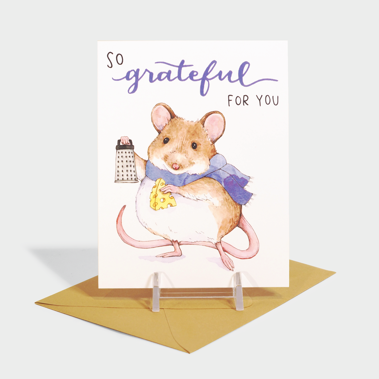 Grateful For You Mouse Card