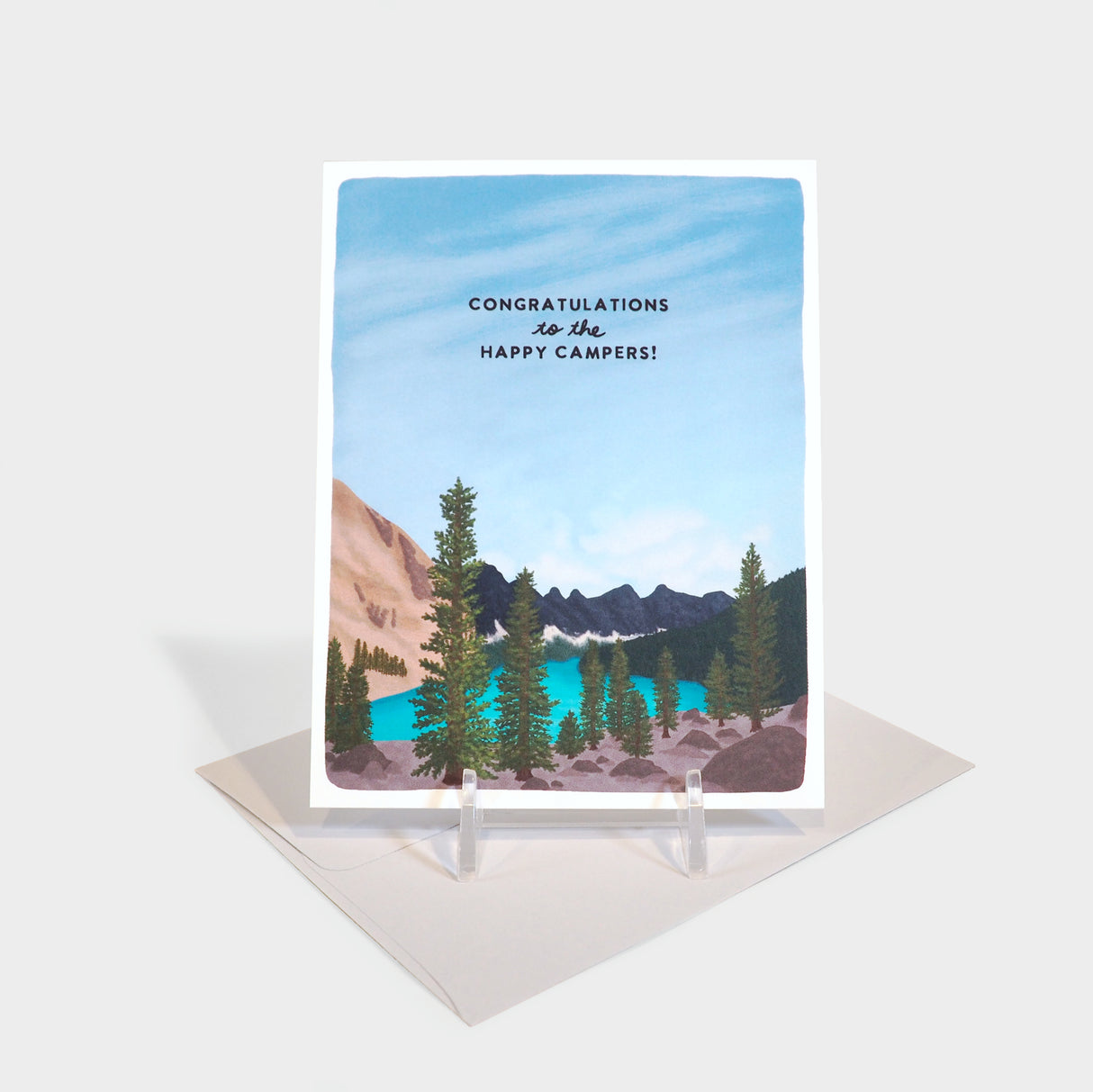 Happy Camper Congrats Wedding Card