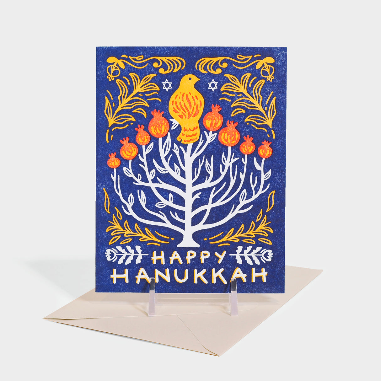 Happy Hanukkah Dove Card