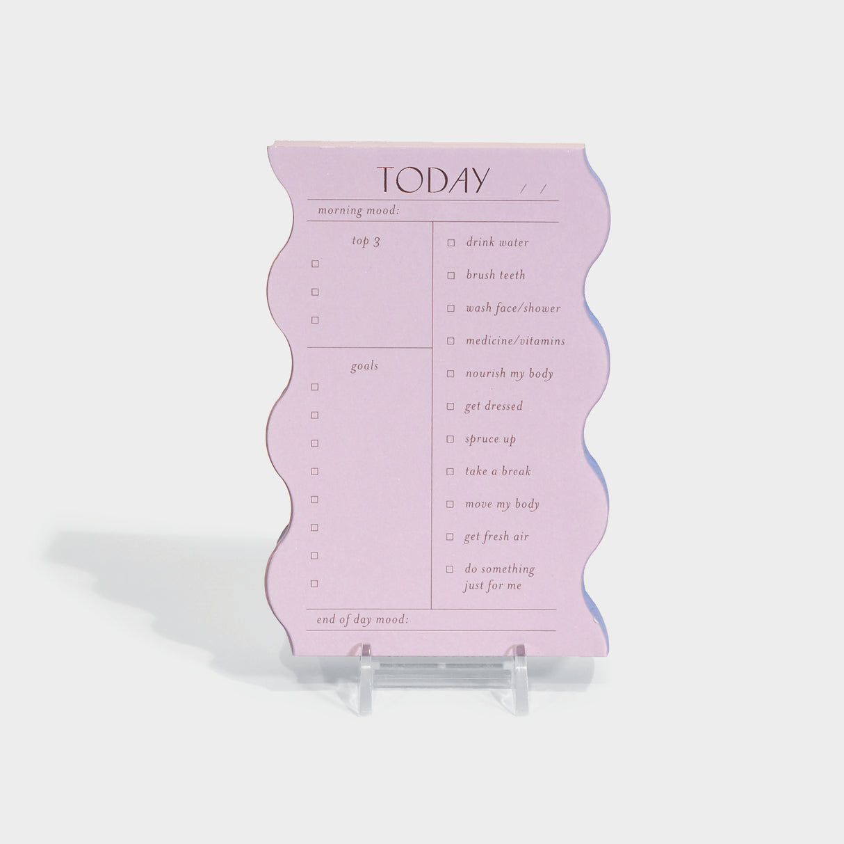 Lilac Wavy Daily Notepad