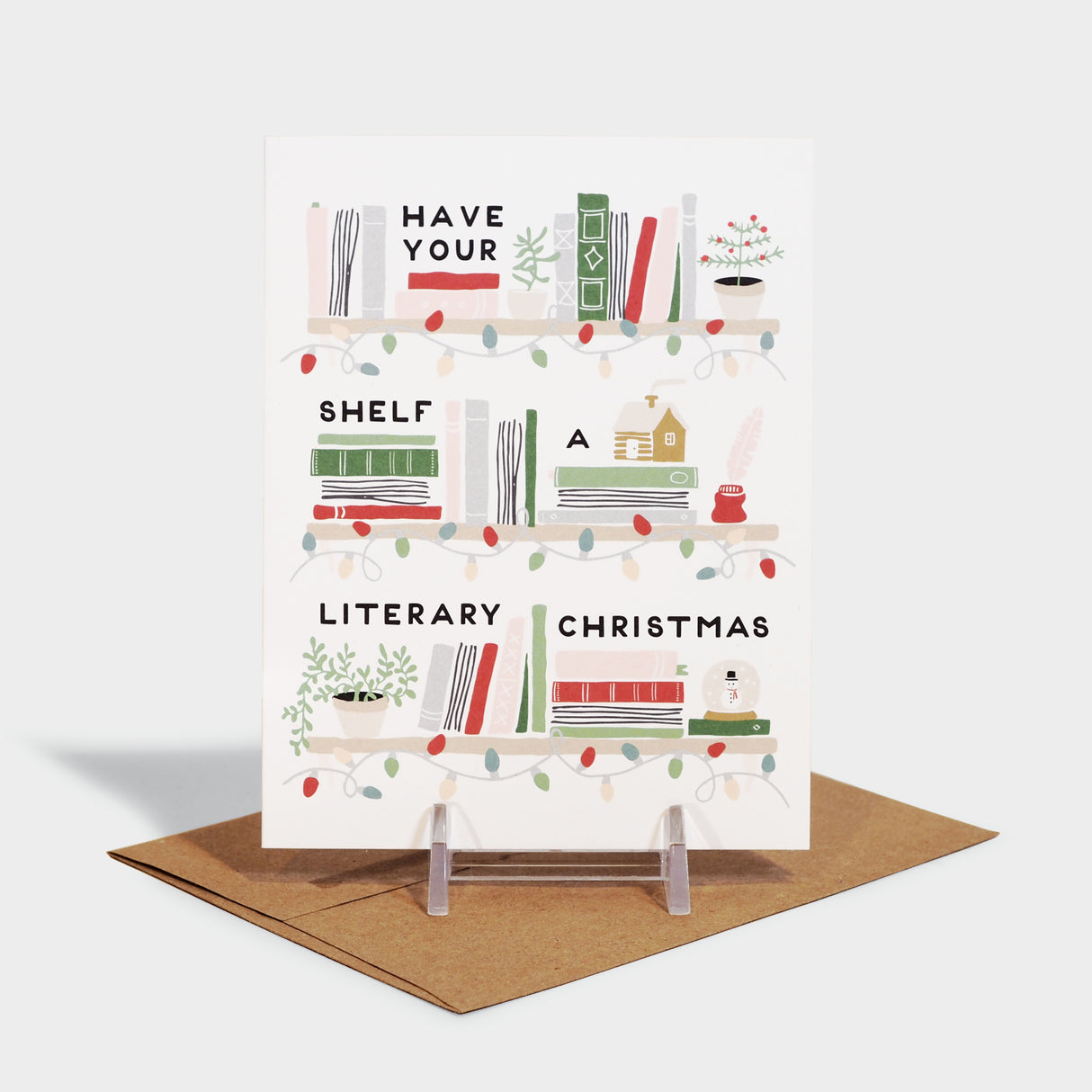 Literary Christmas Holiday Card