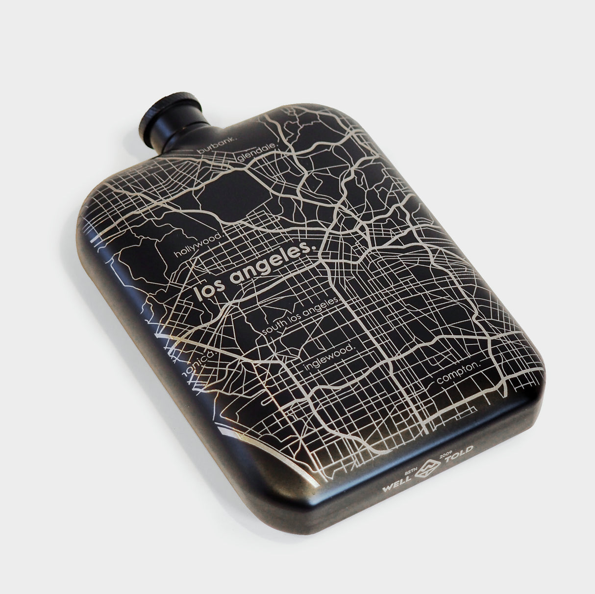 Los Angeles Pocket Flask - Matte Black