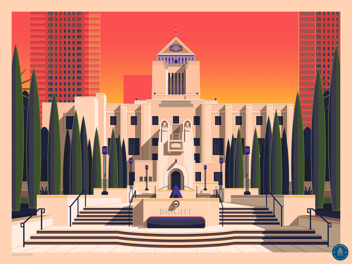 Los Angeles Public Library Centennial - Giclee Print