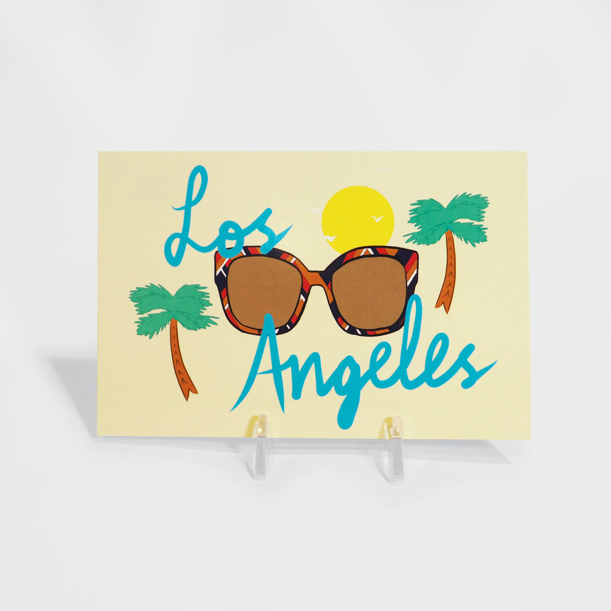 Los Angeles Sunglasses Post Card Illustrated by Nilina Mason-Campbell