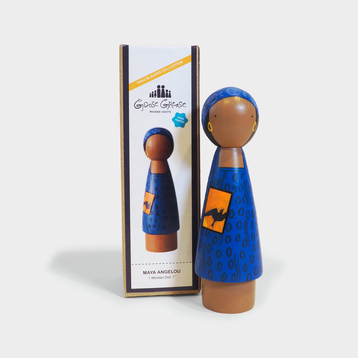 A Poet Maya Angelou Wooden Doll