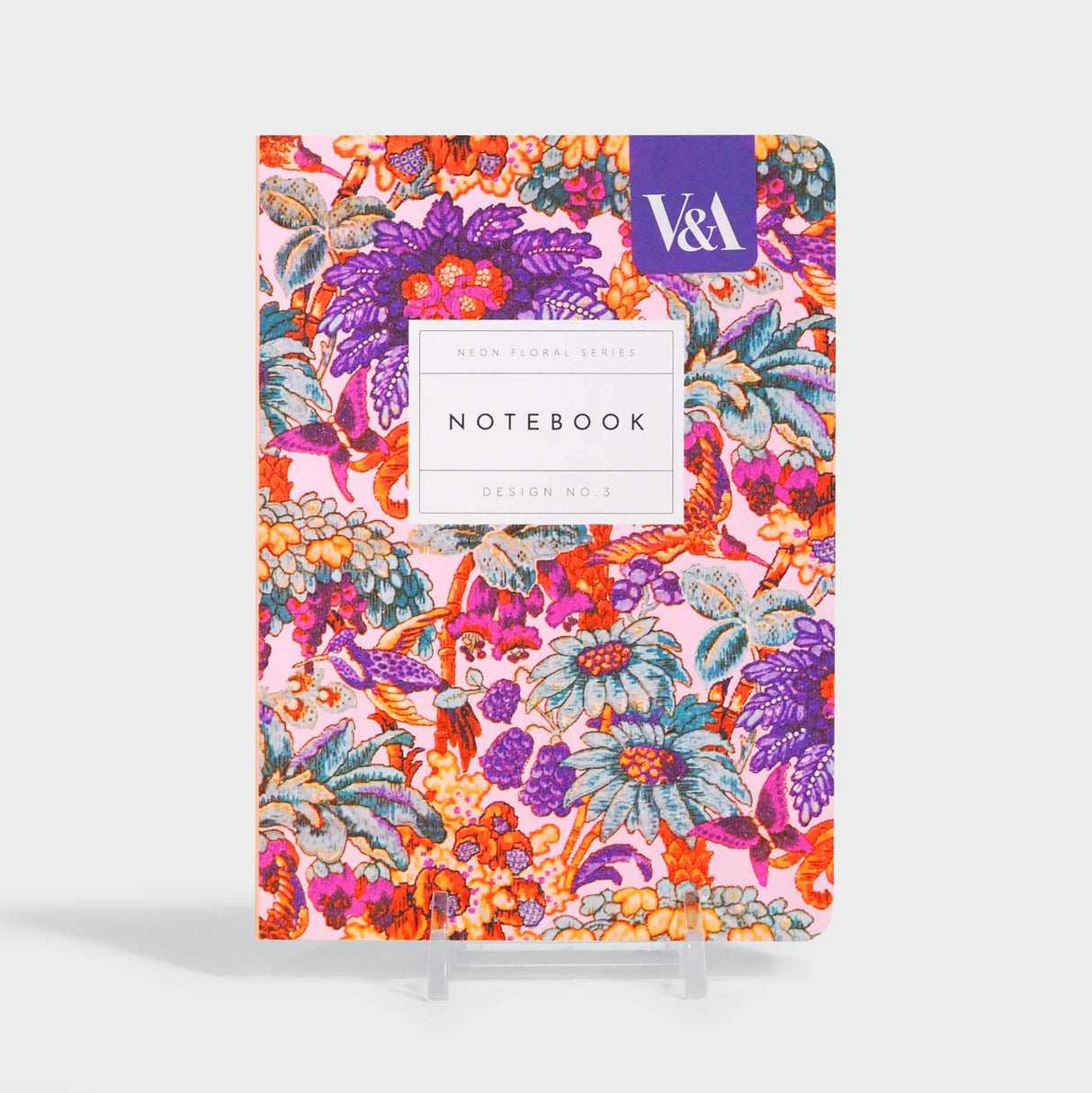 Neon Floral Coral Jungle Paperback Notebook