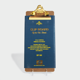 Old School Check Size Clipboard with Gold Clip