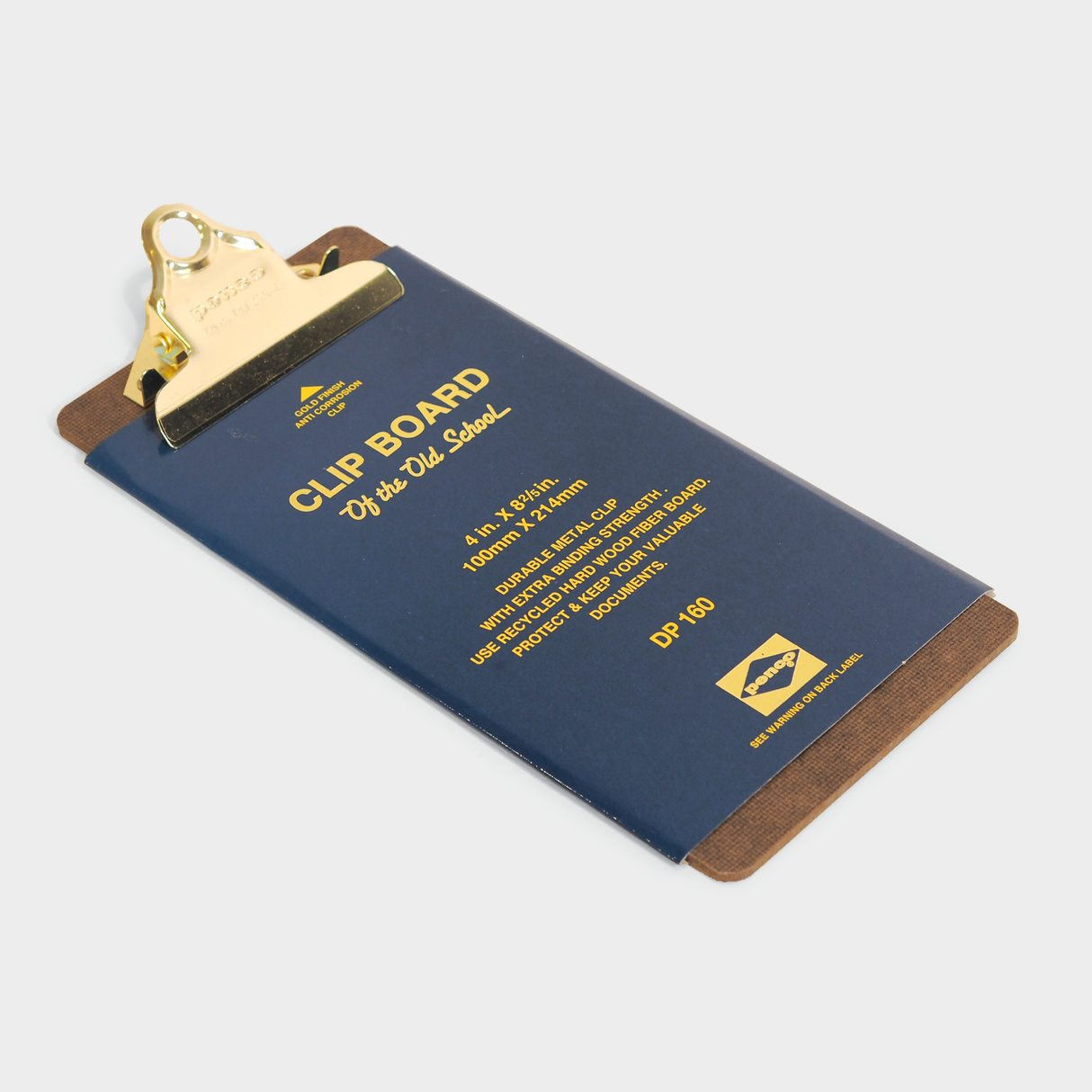 Old School Check Size Clipboard with Gold Clip