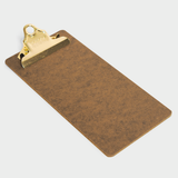 Old School Check Size Clipboard with Gold Clip