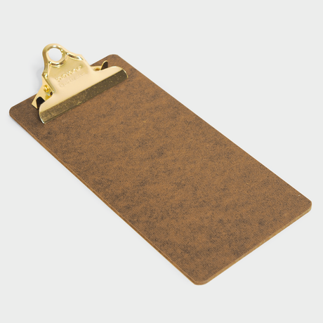 Old School Check Size Clipboard with Gold Clip