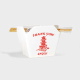 Pagoda Takeout Bowl with Chopsticks