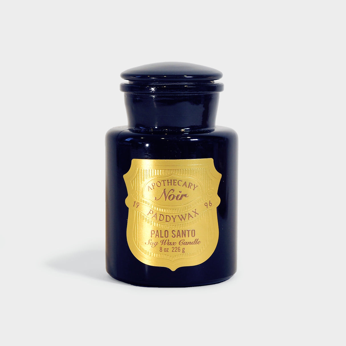 Palo Santo 8 Oz. Apothecary Black Glass Candle