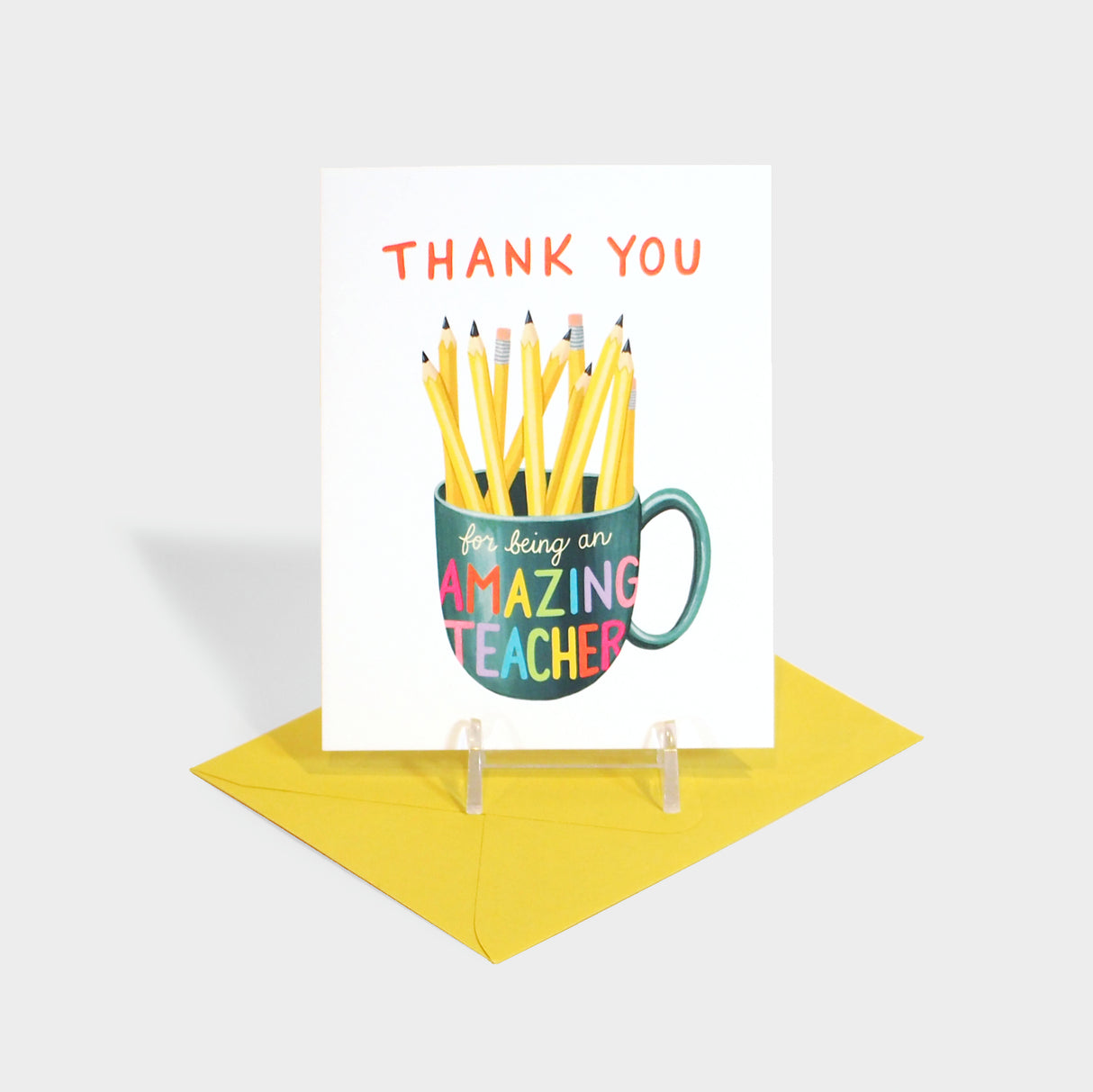 Pencils & Mug Teacher Appreciation Card