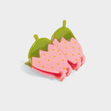 Pink Strawberry Large Hair Claw Clip