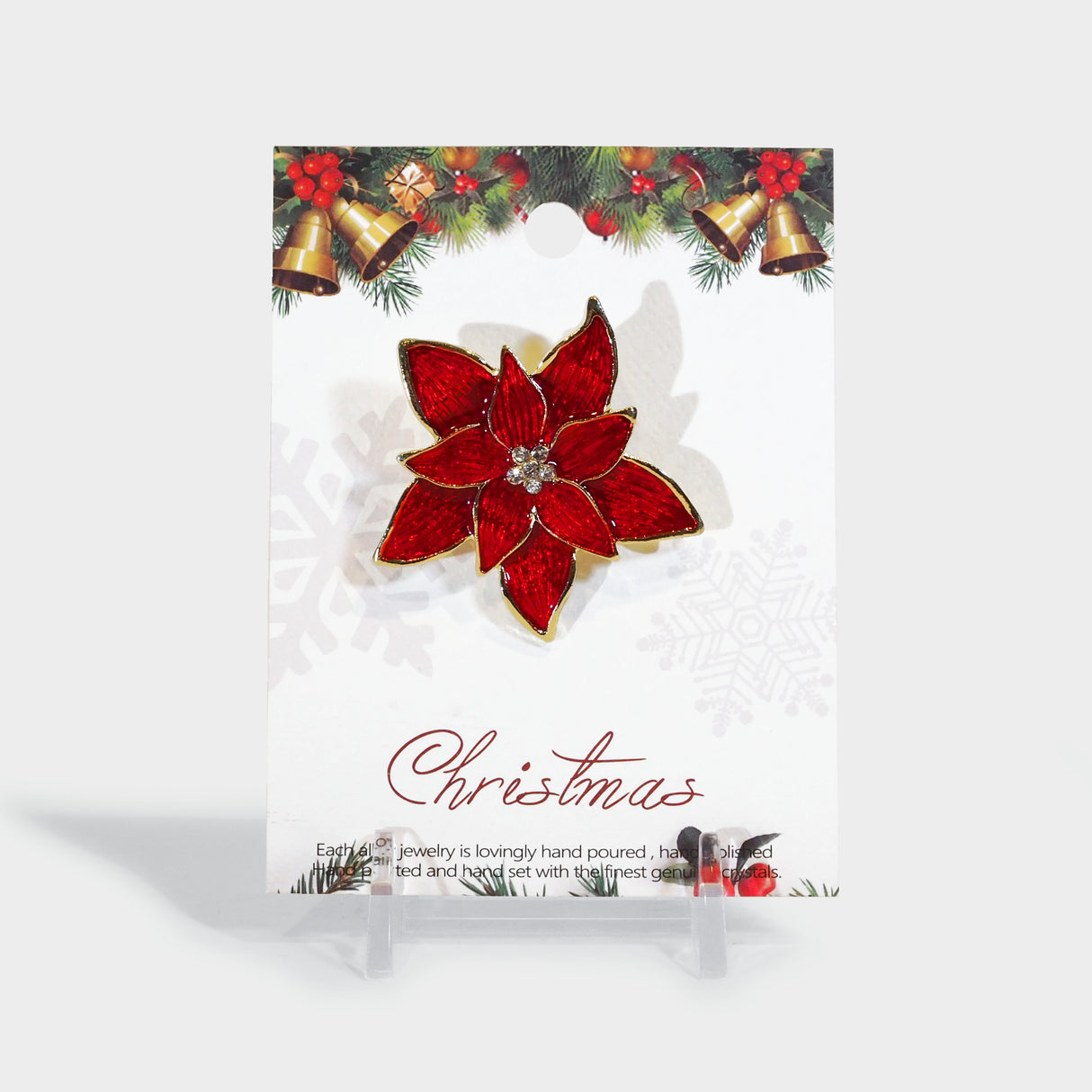 Poinsettia Brooch