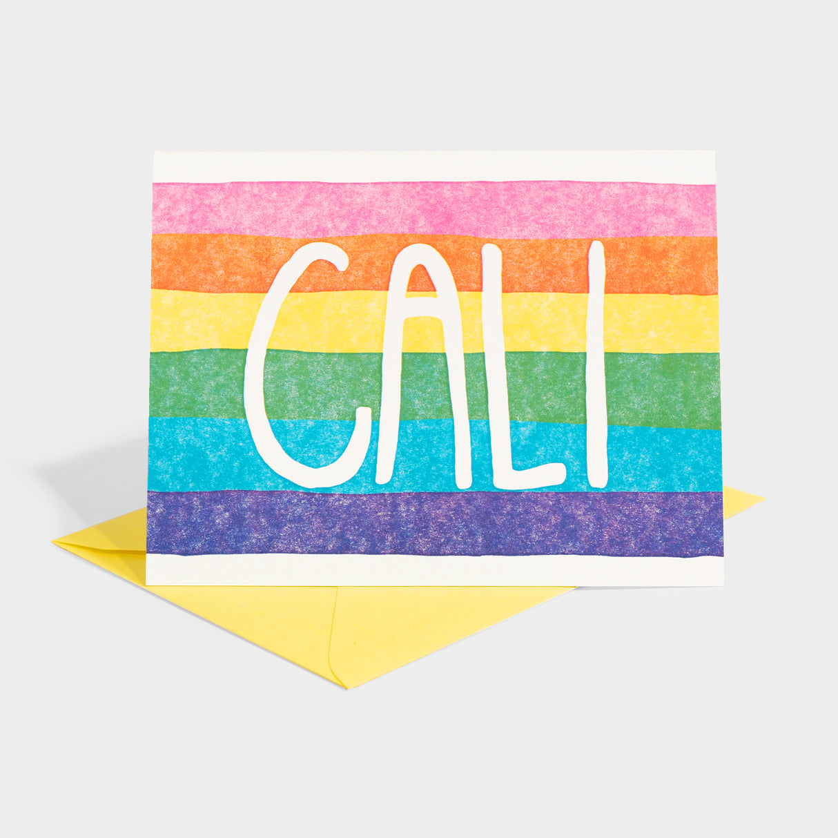 Rainbow Cali Greeting Card