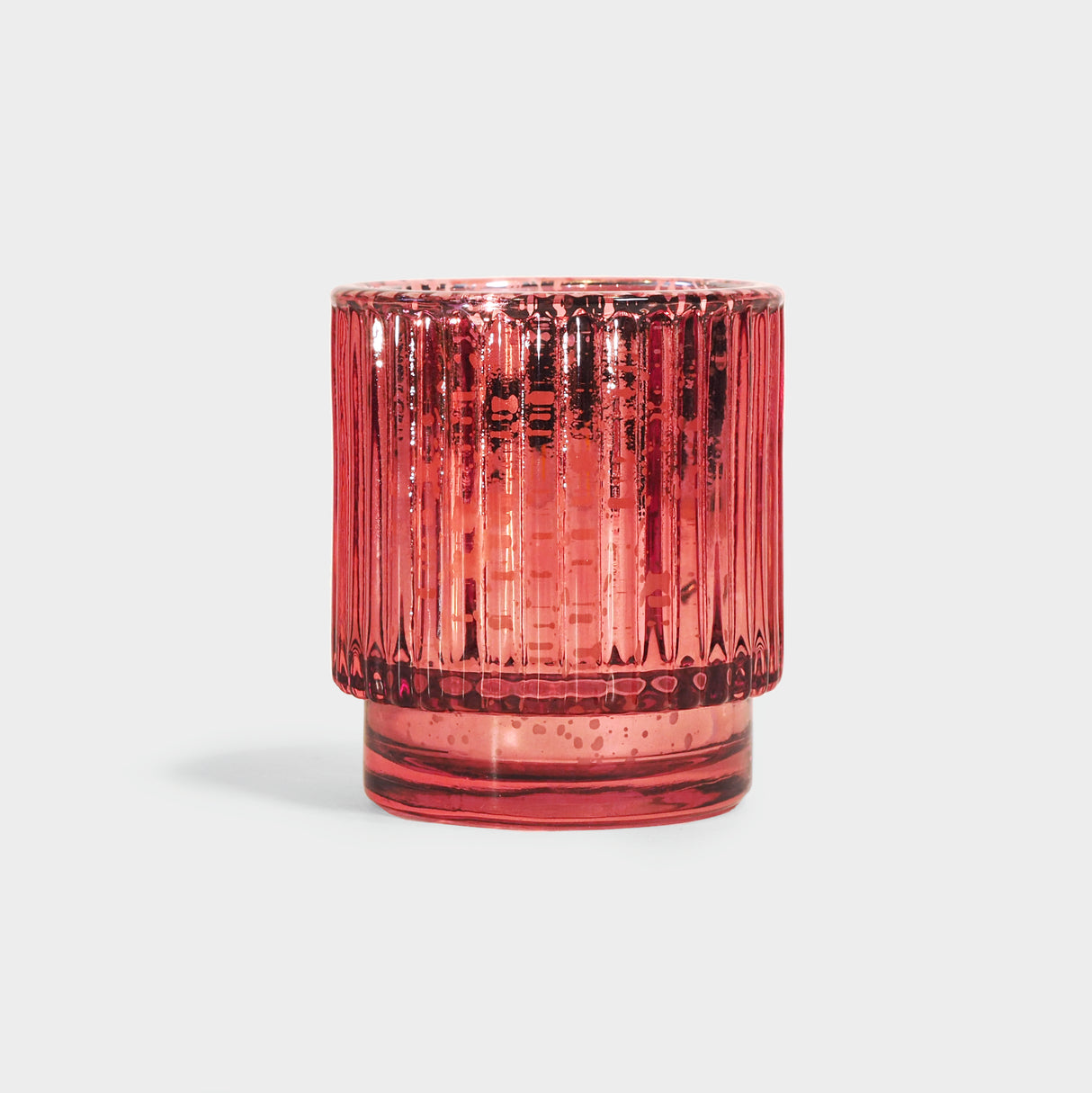 Red Ribbed Mercury Glass Winter Berry 4.5 Ounce Candle