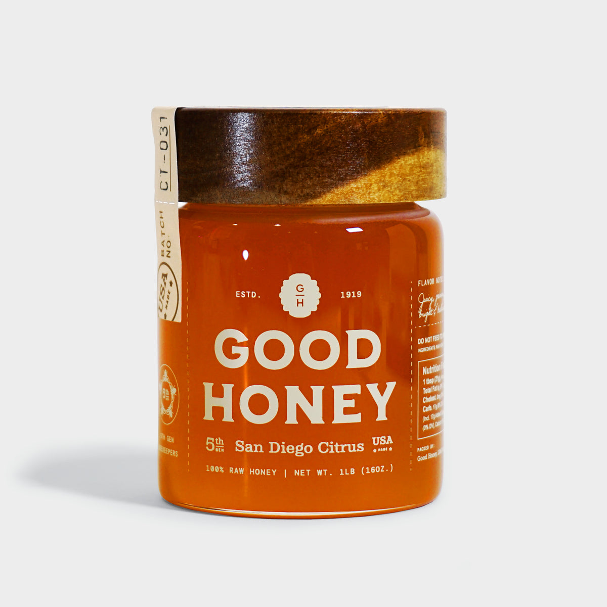 San Diego Citrus Honey 16 Ounce Jar