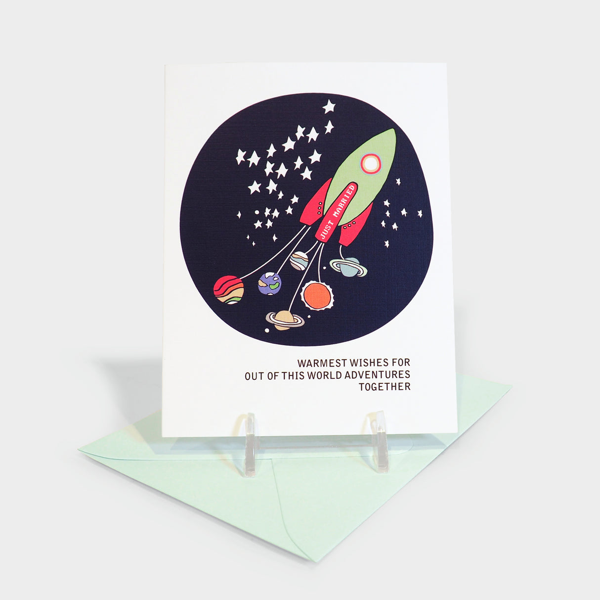 Space Wedding Greeting Card