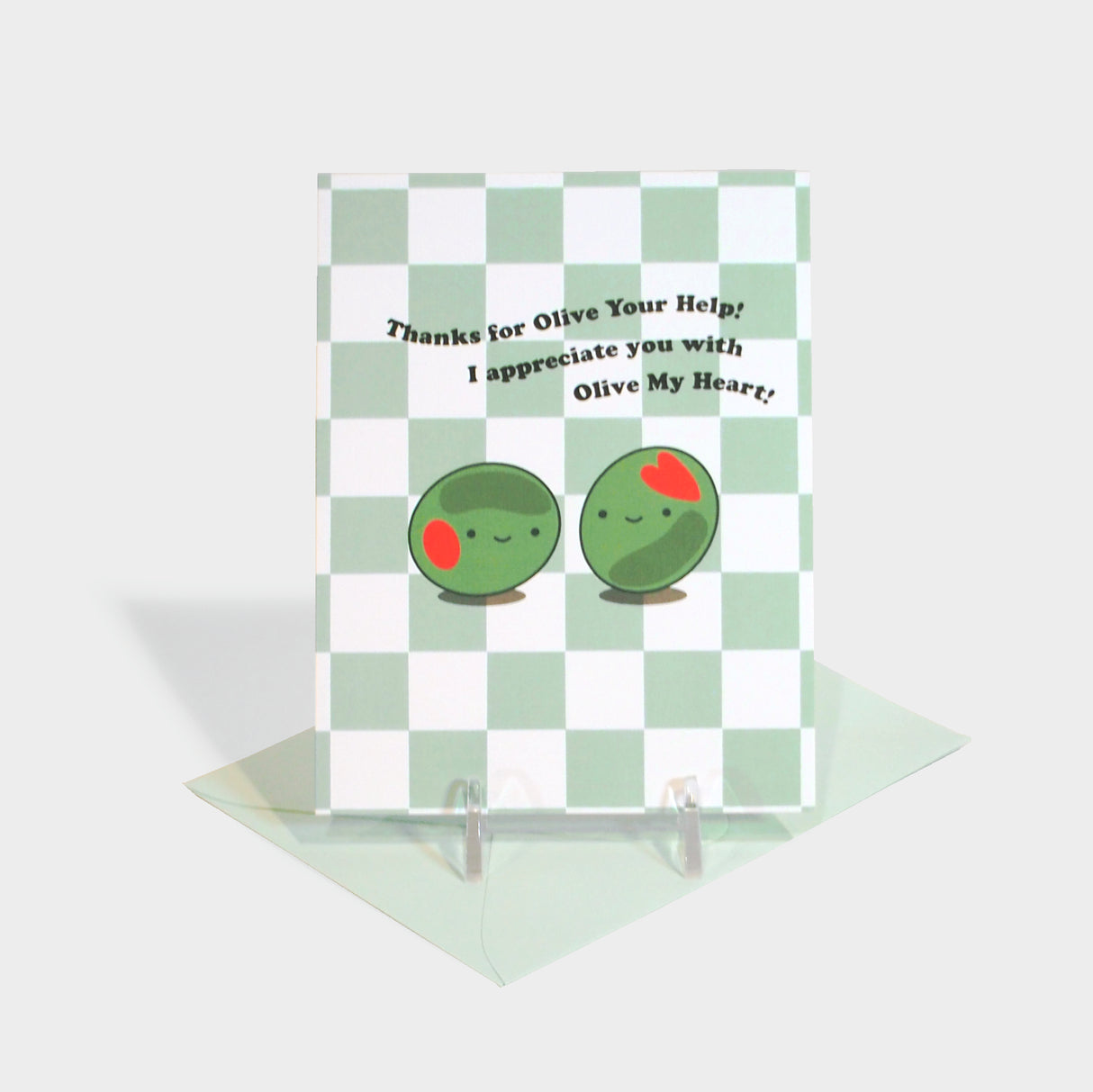 Thank You for Olive Your Help Olives A2 Greeting Card