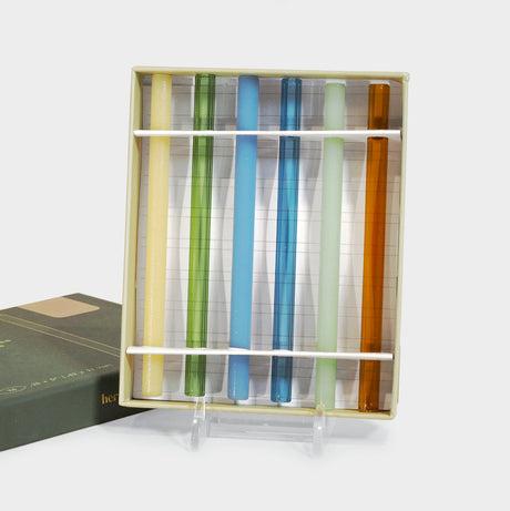 The Whistler Colored Glass Straw Set