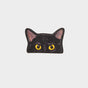 Black cat from the eyes up die-cut sticker