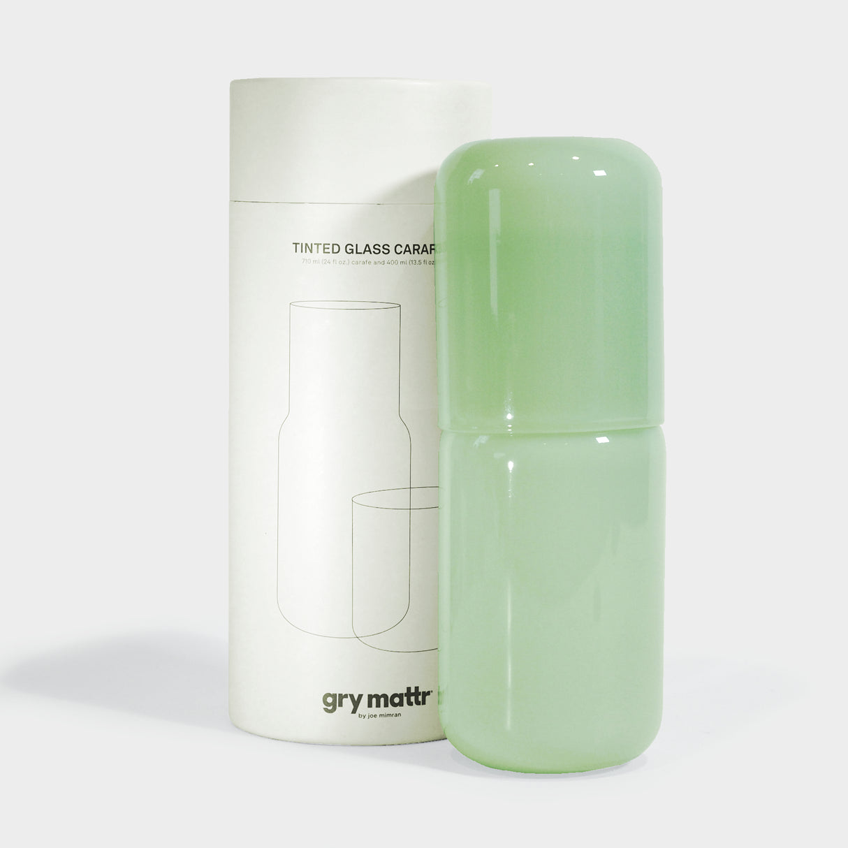 Tinted Glass Carafe in Jade