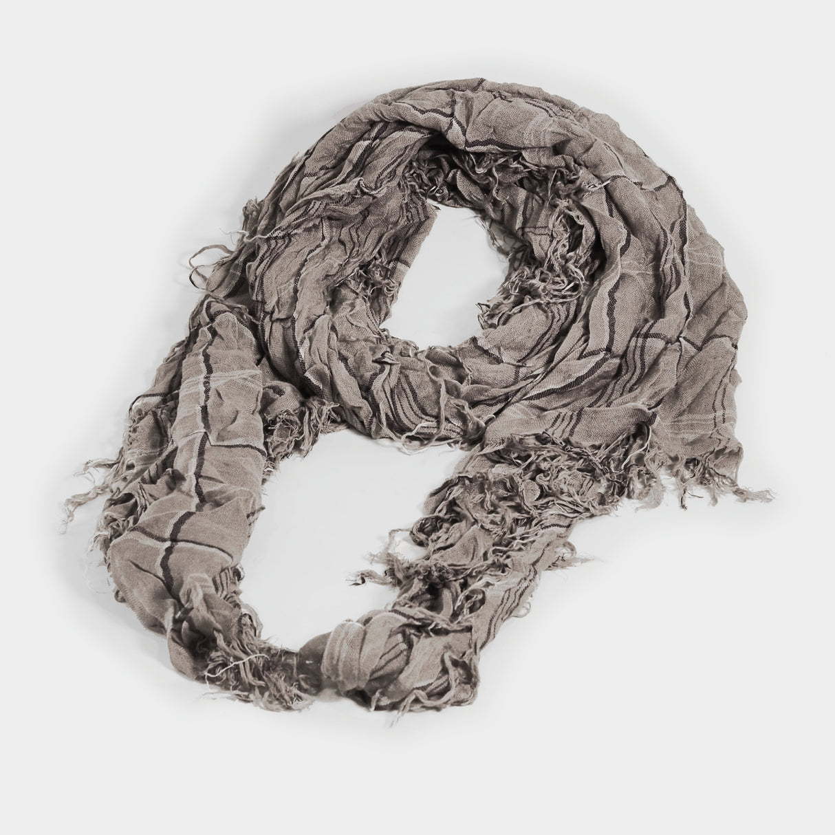 Tissue Square Scarf in Taupe/Denim