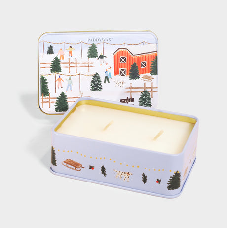 Tree Farm Scene Tabac & Pine 5 Ounce Candle in Tin