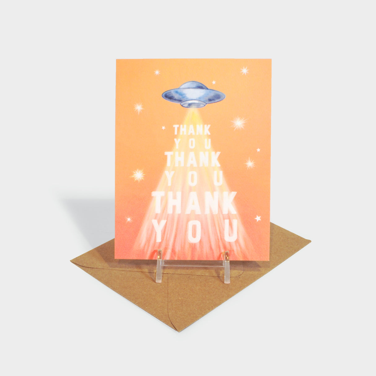 UFO Thank You Greeting Card