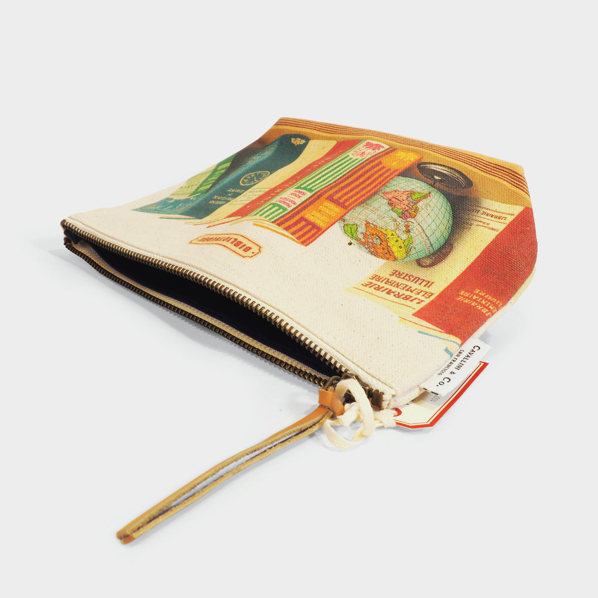 Vintage Library Books Pouch