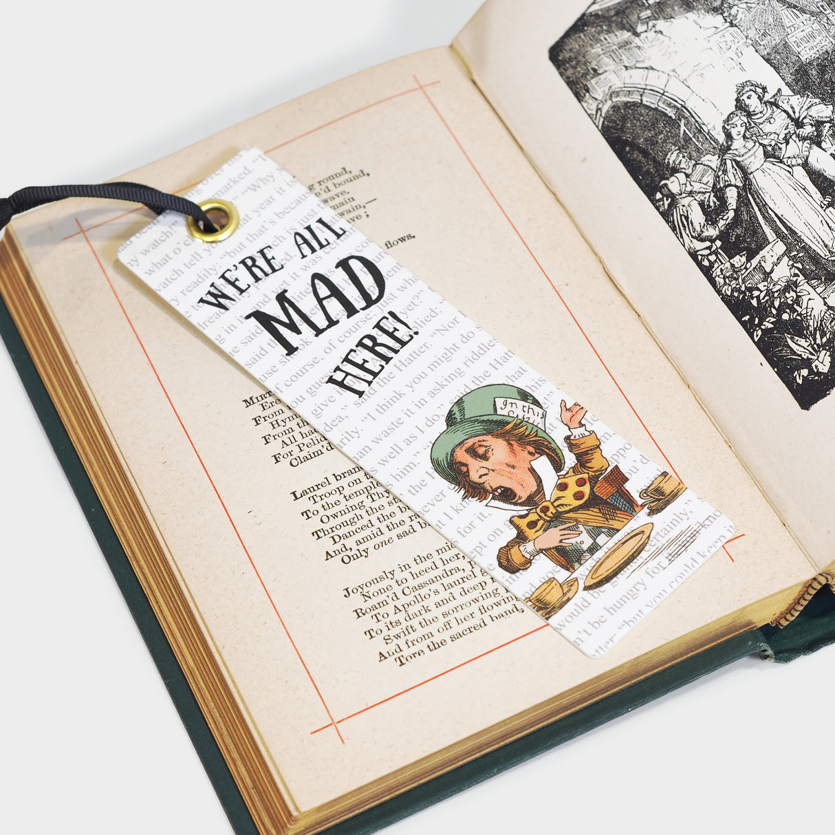 We're All Mad Here Literary Bookmark