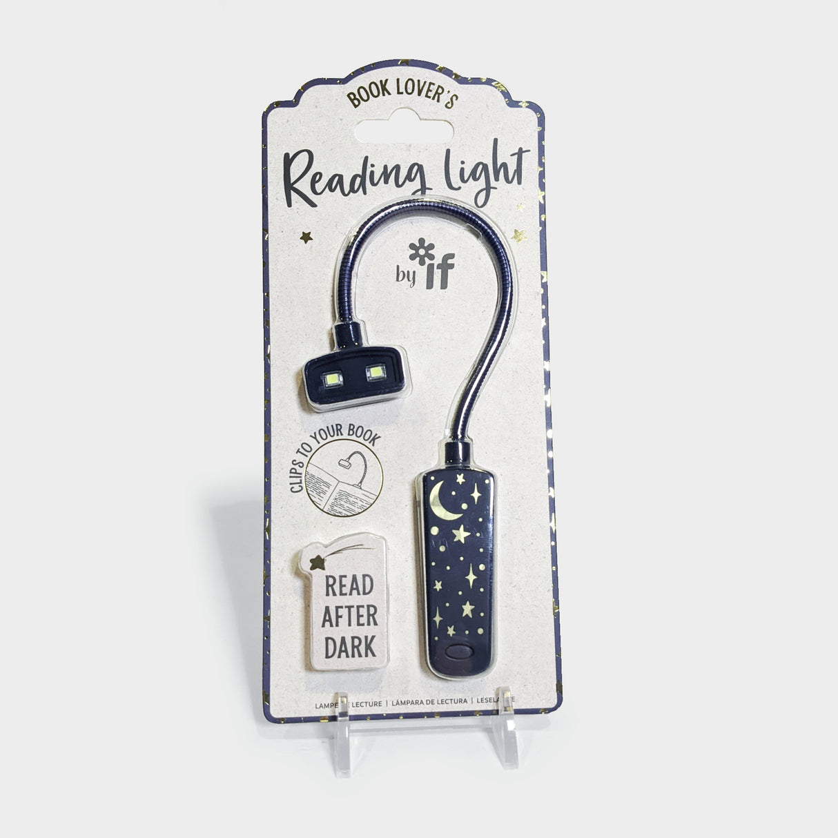 Book Lover's Reading Light in Moon & Stars