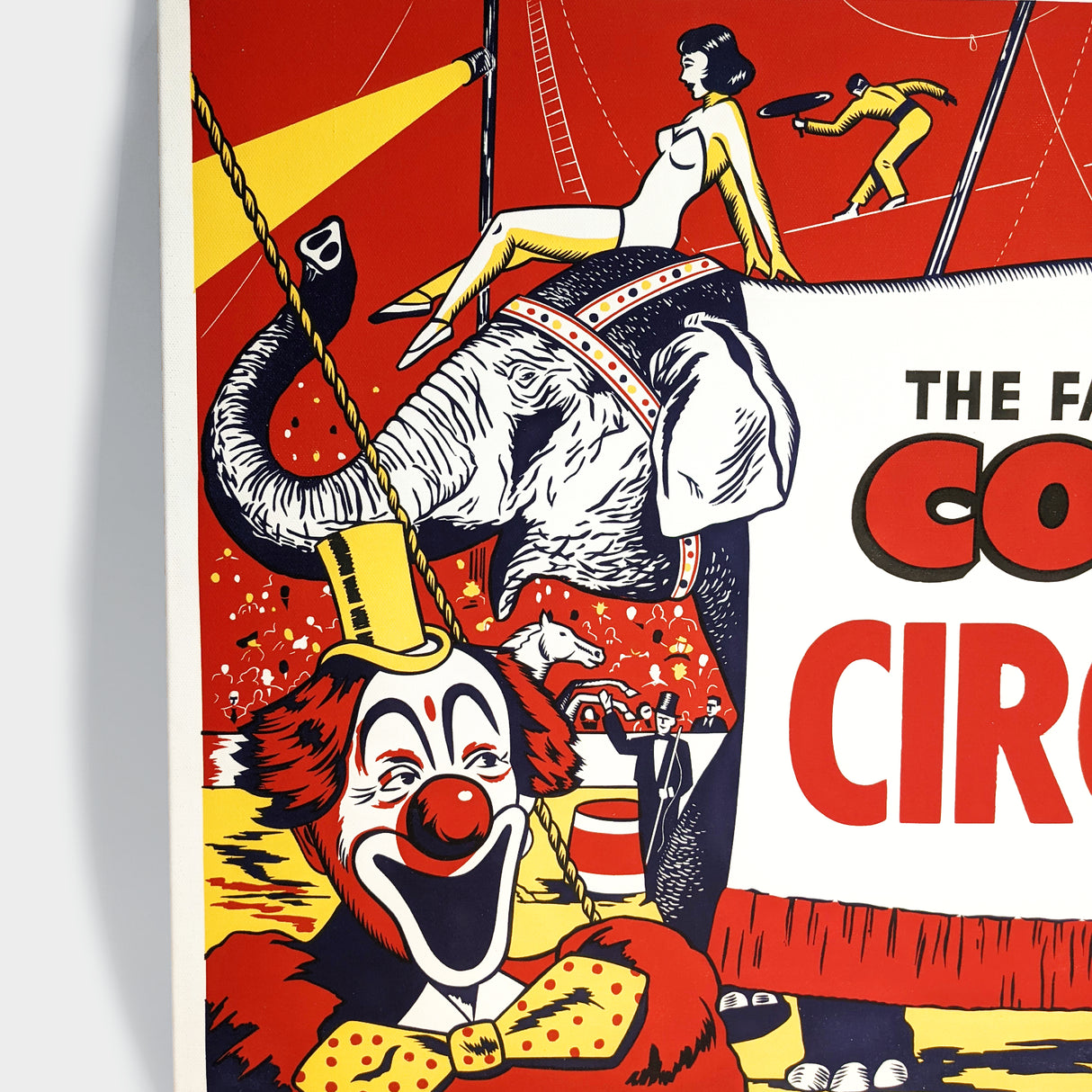 The Famous Cole Circus Print on Canvas