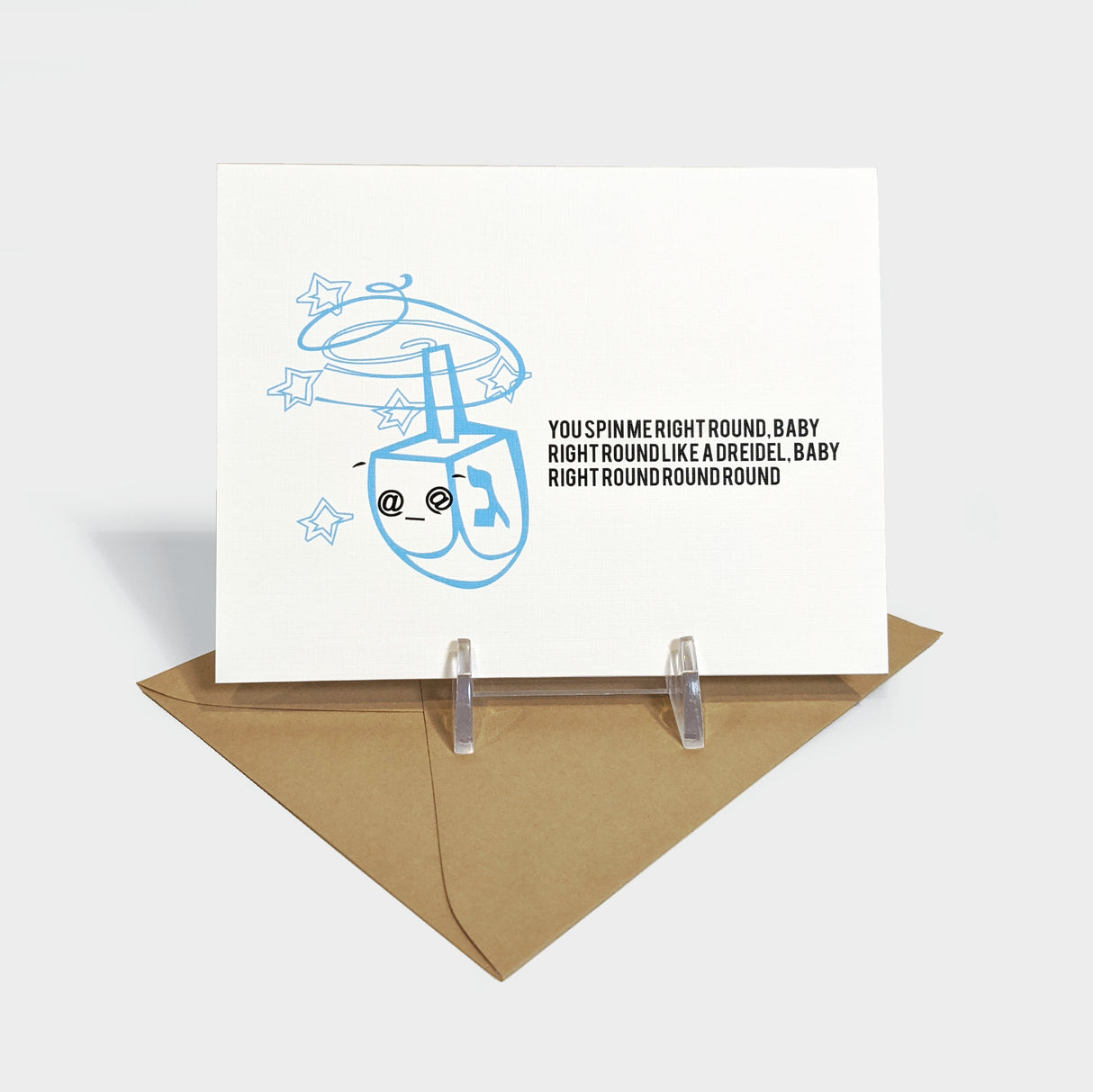 Dizzy Dreidel Hanukkah Greeting Card