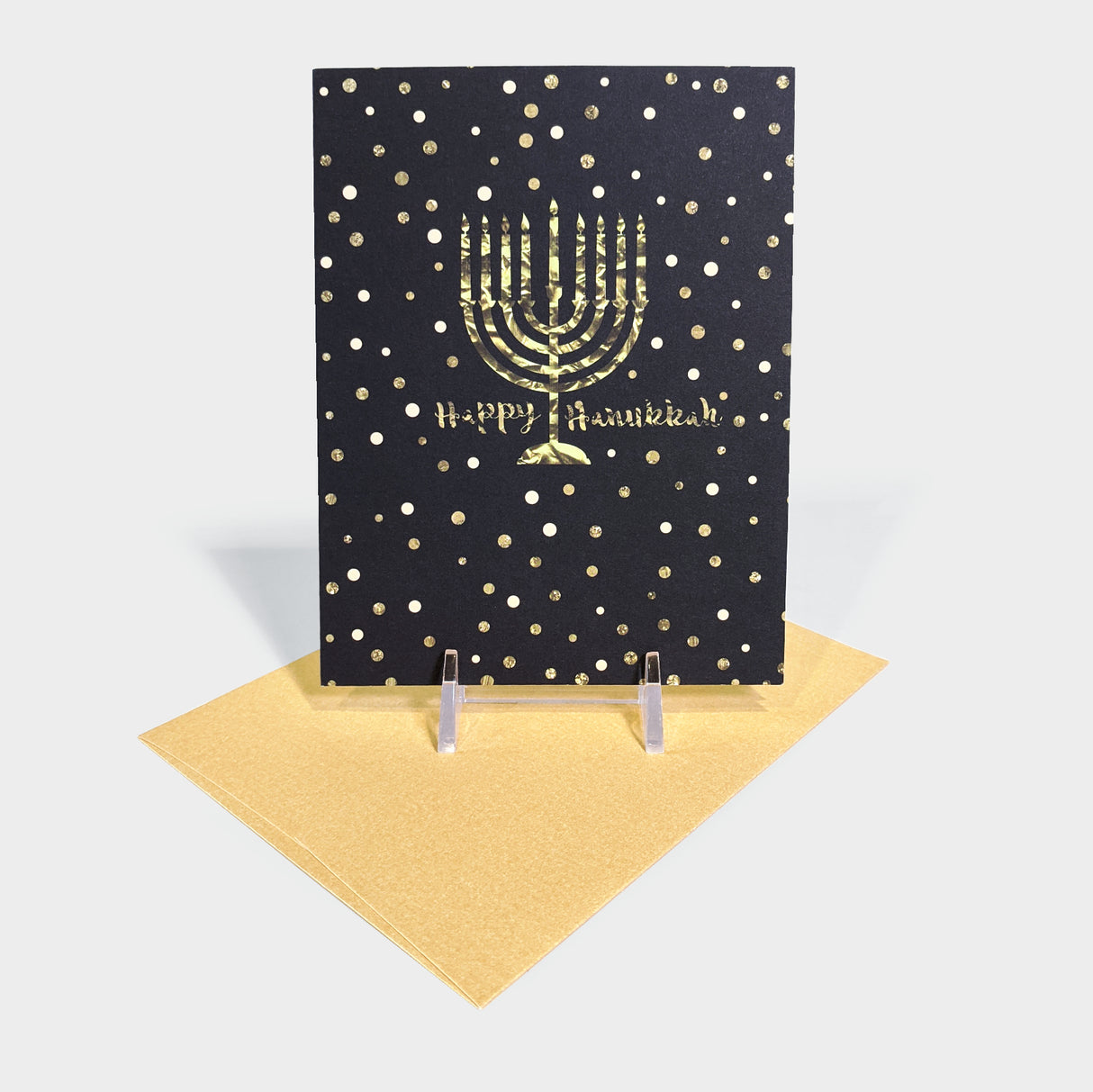 Gold Hanukkah Card