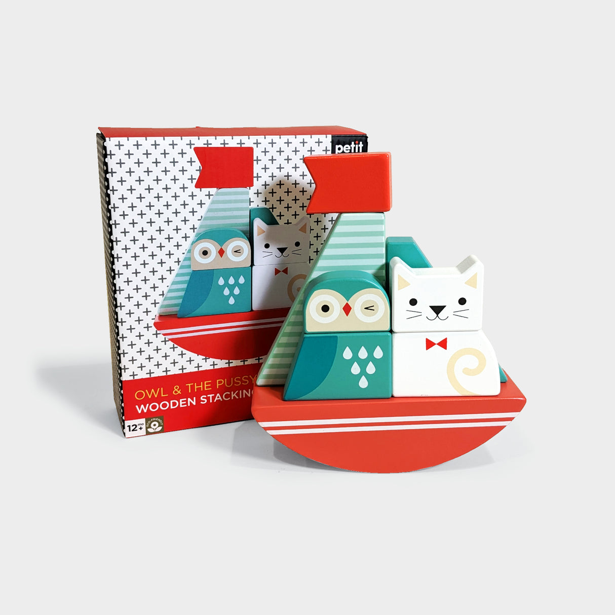 Owl & the Pussy-Cat Wooden Stacking Toy